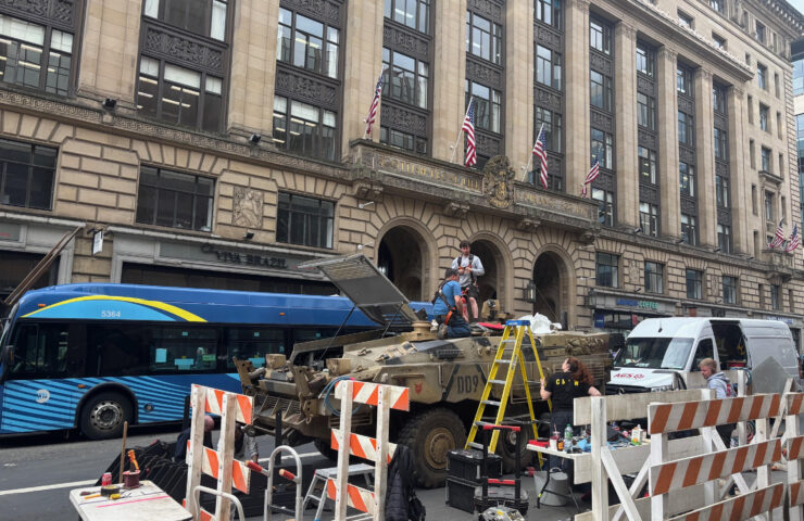 spiderman tank in glasgow as carpets roll into offices